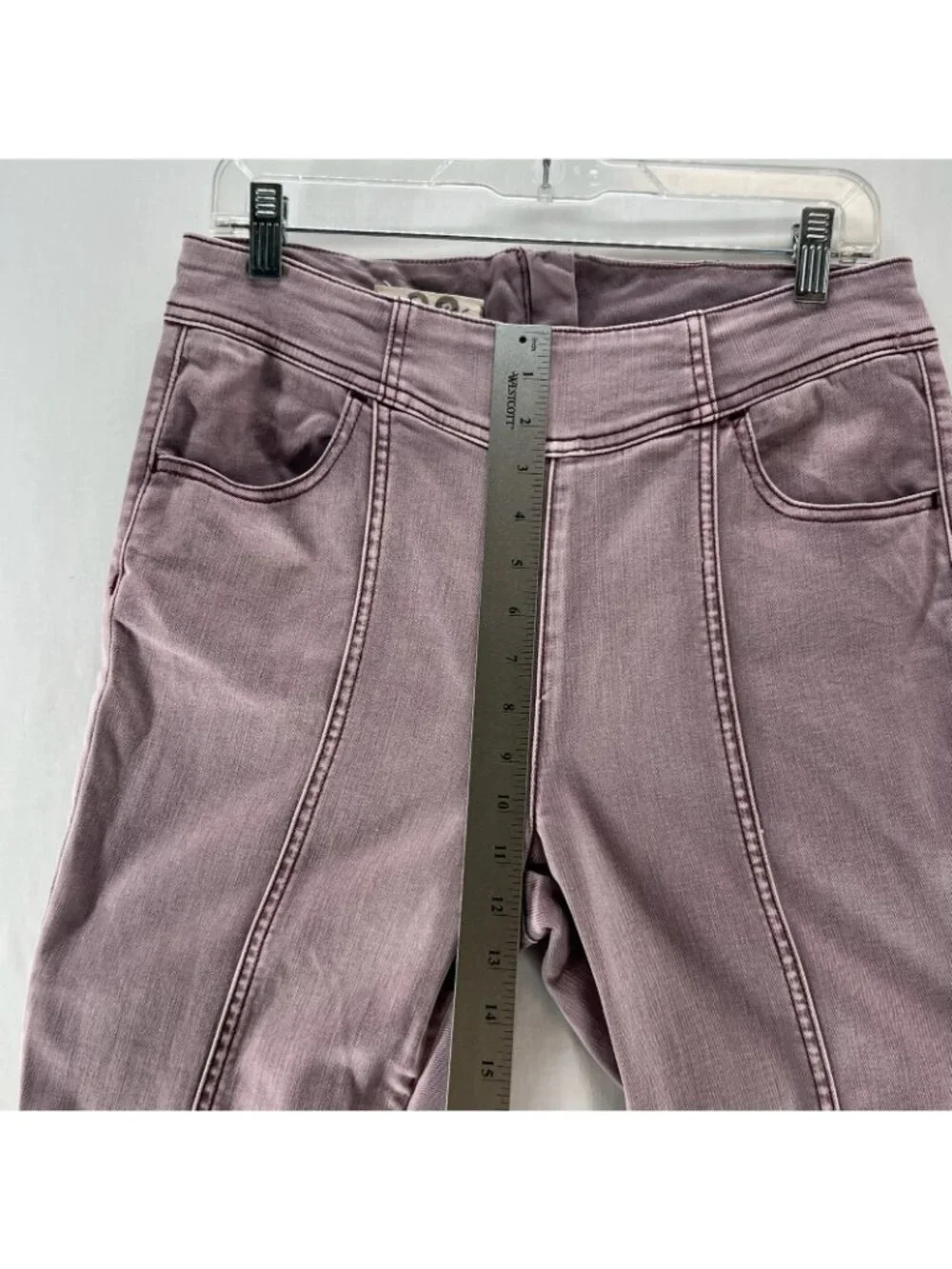 We The Free Mercury Skinny Jeans Size 29 High Rise Seam Ankle Zip Stretch Purple